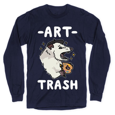 Art Trash Possum Longsleeve Tee Hoodie, Sweatshirt | PureTeeCo.com (Image 5)