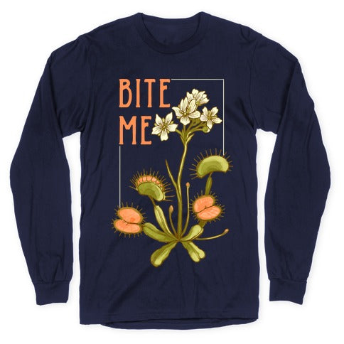 Bite Me Venus Flytrap Longsleeve Tee Hoodie, Sweatshirt | PureTeeCo.com (Image 5)