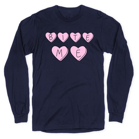 Bite Me Longsleeve Tee Hoodie, Sweatshirt | PureTeeCo.com (Image 5)