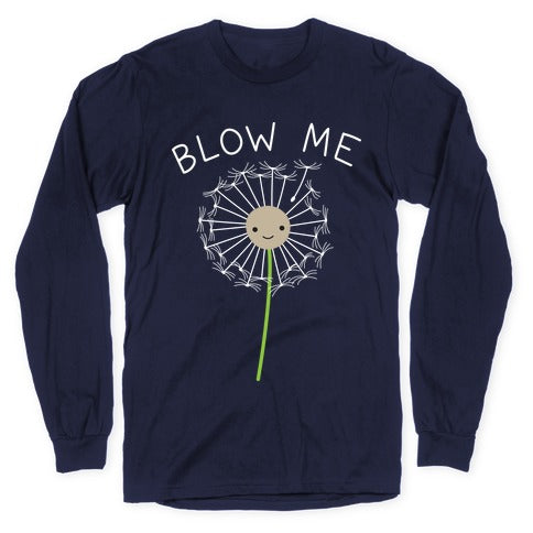 Blow Me Dandelion Longsleeve Tee Hoodie, Sweatshirt | PureTeeCo.com (Image 5)