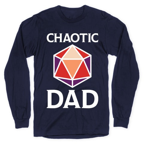 Chaotic Dad Longsleeve Tee Hoodie, Sweatshirt | PureTeeCo.com (Image 5)