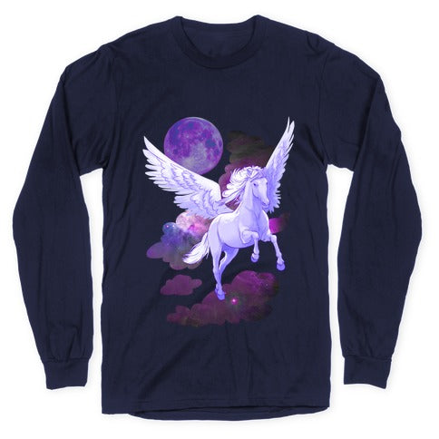 Cosmic Pegasus Longsleeve Tee Hoodie, Sweatshirt | PureTeeCo.com (Image 5)