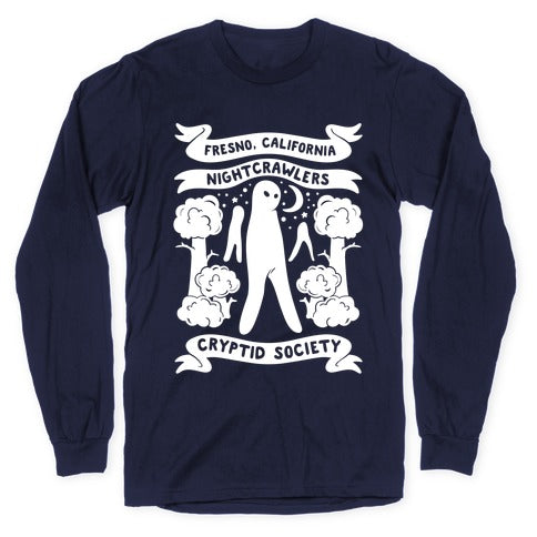 Fresno Nightcrawlers Cryptid Society White Print Longsleeve Tee Hoodie, Sweatshirt | PureTeeCo.com (Image 5)