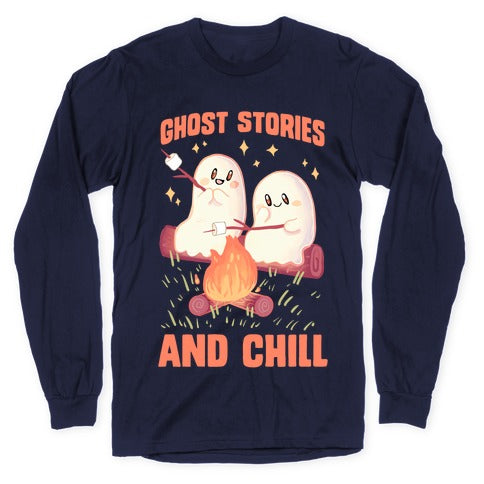 Ghost Stories And Chill Longsleeve Tee Hoodie, Sweatshirt | PureTeeCo.com (Image 5)