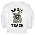 Basic Trash Coffee Raccoon Longsleeve Tee Hoodie, Sweatshirt | PureTeeCo.com