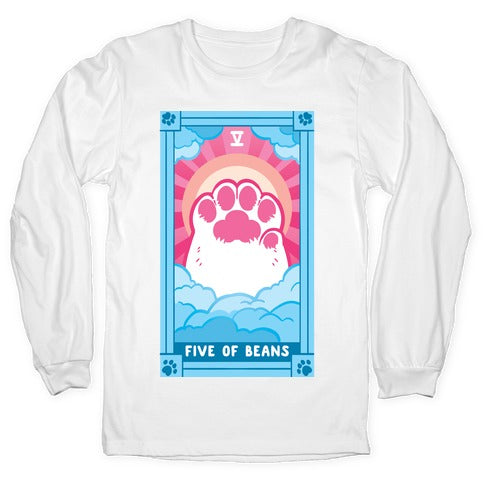 Five of Beans Longsleeve Tee Hoodie, Sweatshirt | PureTeeCo.com