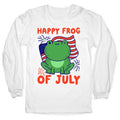 Happy Frog of July Longsleeve Tee Hoodie, Sweatshirt | PureTeeCo.com