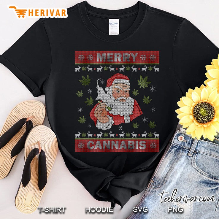 Merry Cannabis Santa Clause Weed Ugly Christmas Sweater 420