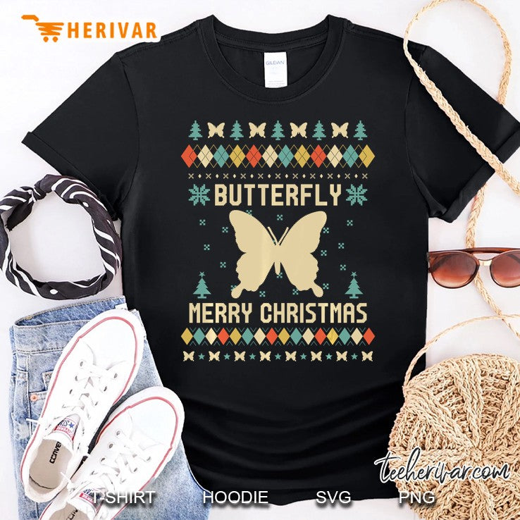 Butterfly Funny Ugly Christmas Sweater Vintage Retro