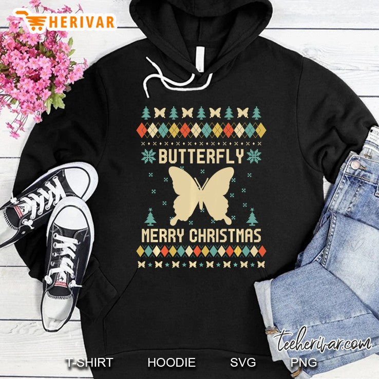 Butterfly Funny Ugly Christmas Sweater Vintage Retro