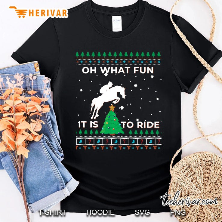 Horse Rider Equestrian Cowboy Ugly Christmas Sweater Jumper