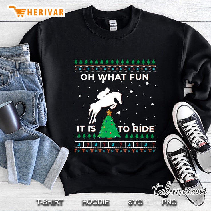 Horse Rider Equestrian Cowboy Ugly Christmas Sweater Jumper