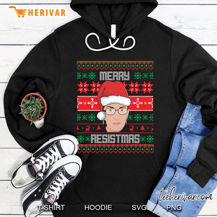 Rbg Ugly Christmas Sweater Merry Resistmas Holiday Gift