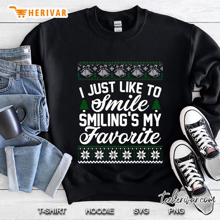 I Just Like To Smile Smiling’s My Favorite Elf Ugly Sweater