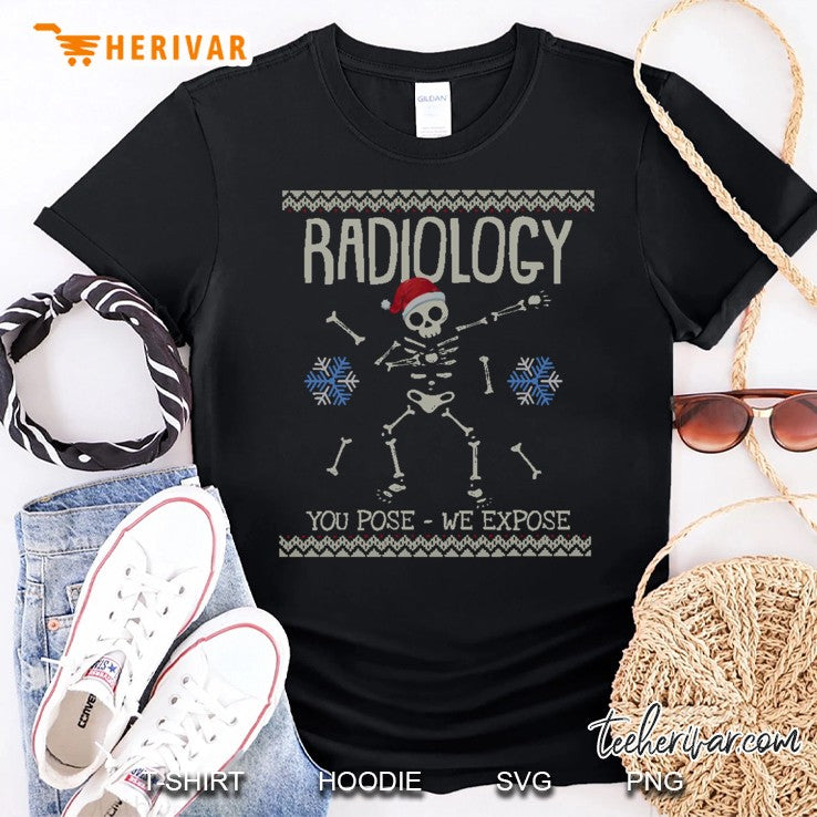 Ugly Christmas Sweater Funny Radiology Pose Expose Skeleton