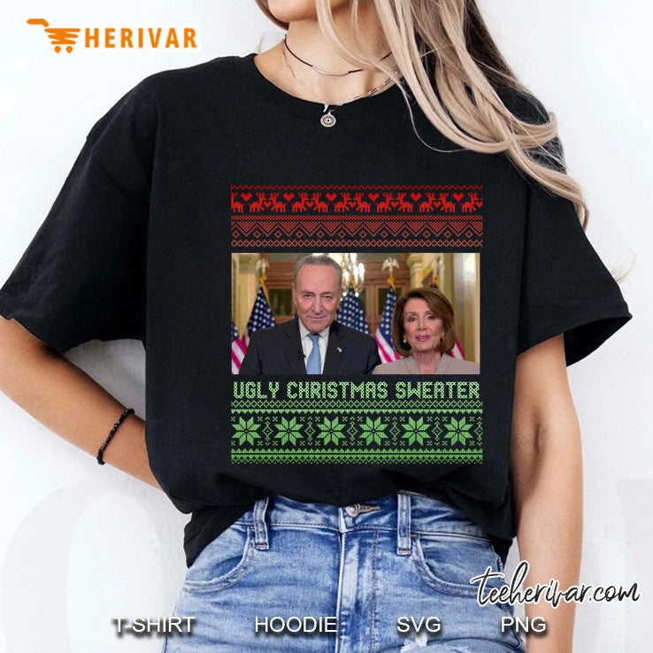 Ugly Christmas Sweater Nancy Pelosi Chuck Schumer