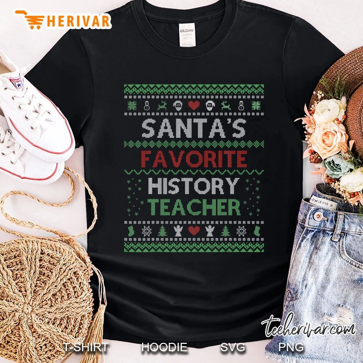 Santa’s Favorite History Teacher Ugly Sweater Christmas