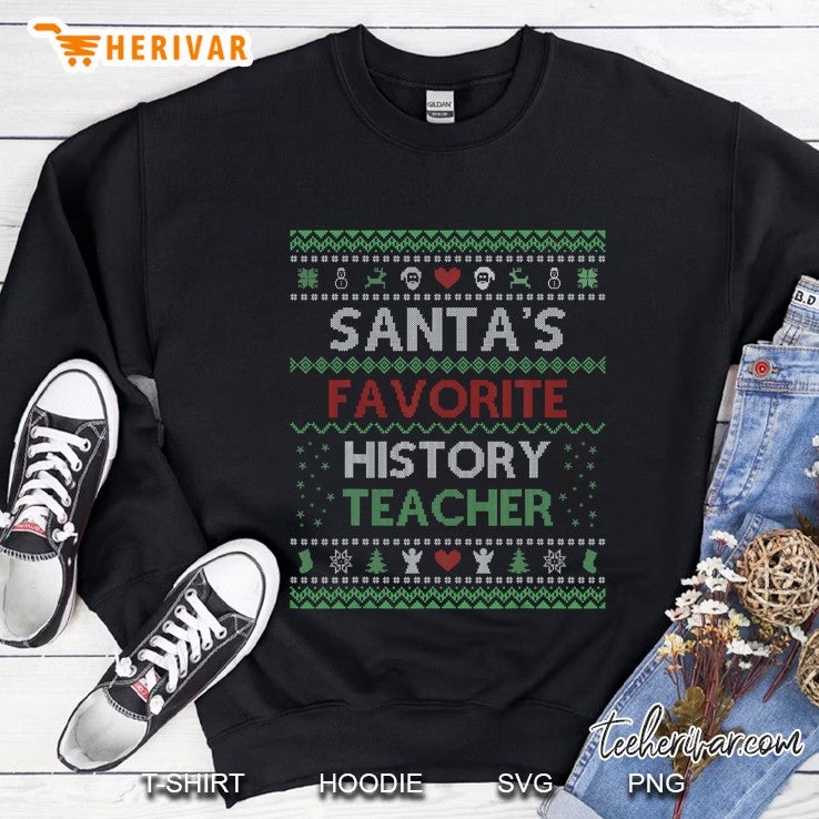 Santa’s Favorite History Teacher Ugly Sweater Christmas