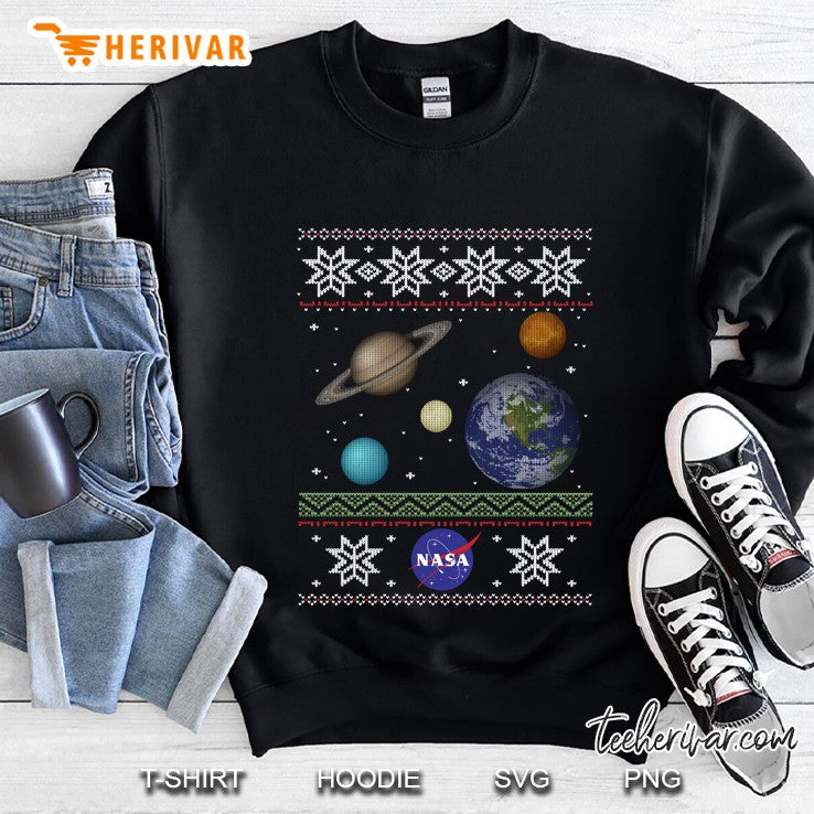 Nasa Solar System Ugly Christmas Sweater Graphic