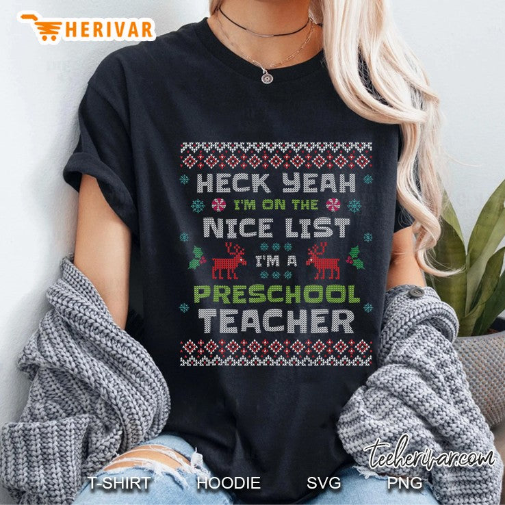 Preschool Pre-K Teacher Ugly Christmas Sweater Xmas
