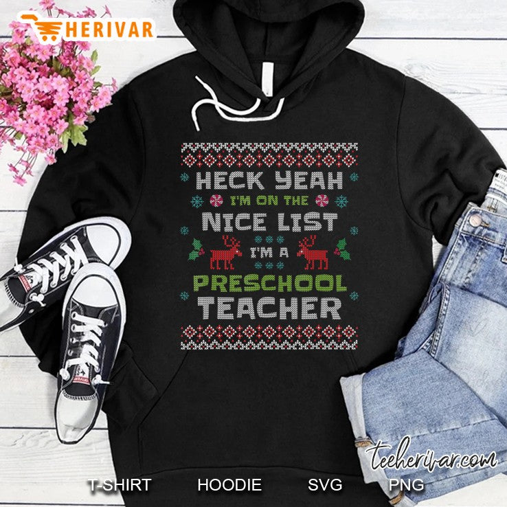Preschool Pre-K Teacher Ugly Christmas Sweater Xmas
