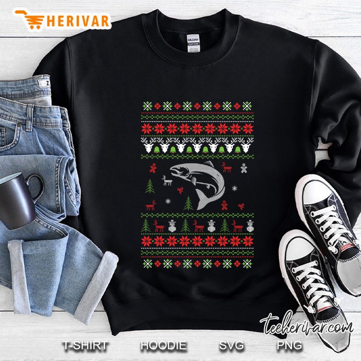 Salmon Ugly Christmas Sweater