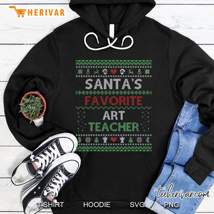 Santa’s Favorite Art Teacher Ugly Sweater Christmas
