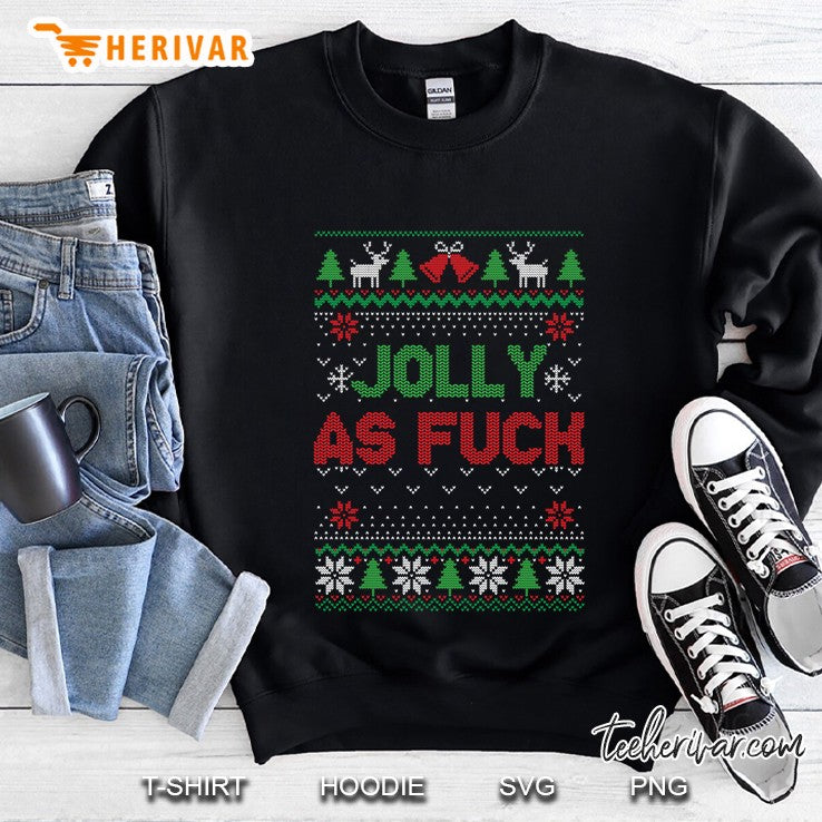 Jolly As Fuck Ugly Christmas Sweater Style