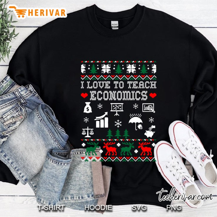 I Love To Teach Economics Christmas Ugly Sweater