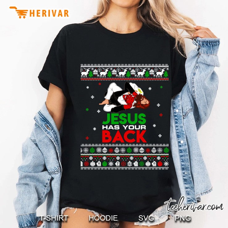 Jesus Has Your Back Ugly Christmas Sweater Christmas