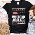 Where My Hose At Firefighter Ugly Christmas Sweater Meme