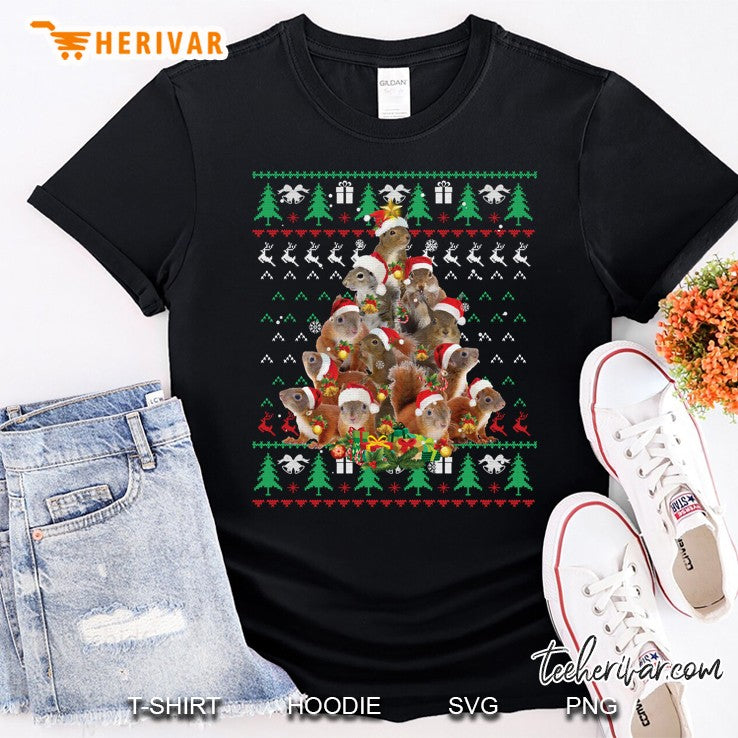 Squirrel Christmas Tree Ugly Sweater Squirrel Lover Gift