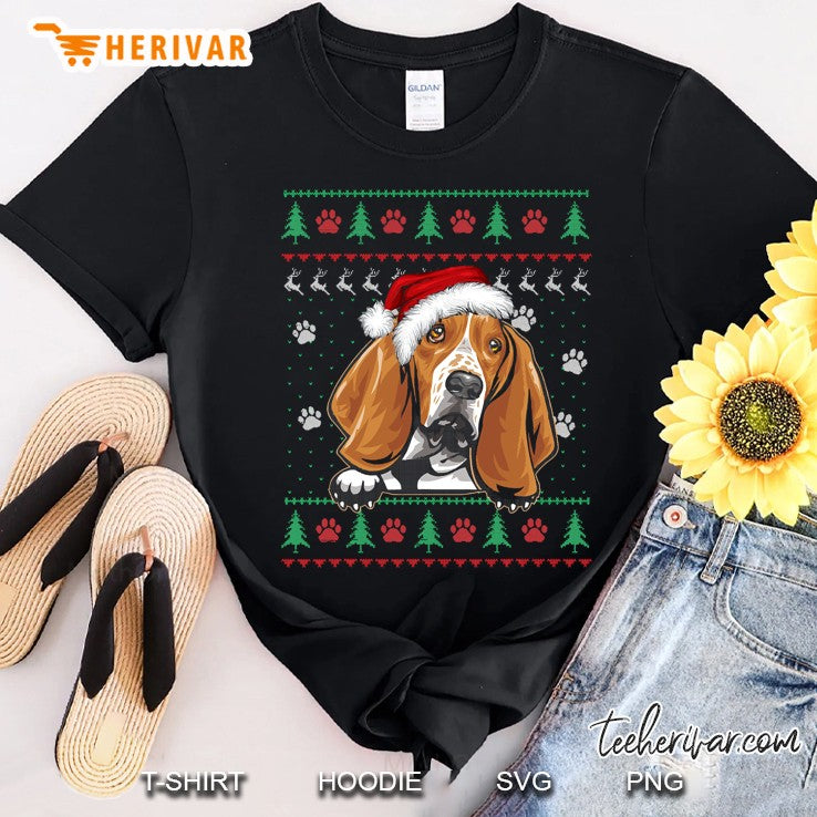 Basset Hound Christmas Ugly Sweater Dog Lover Xmas