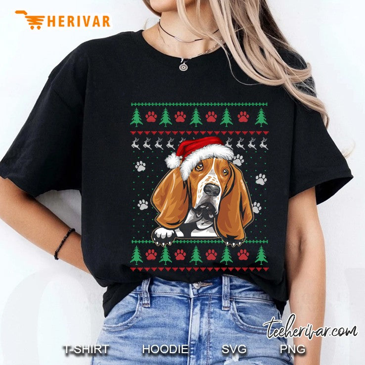 Basset Hound Christmas Ugly Sweater Dog Lover Xmas