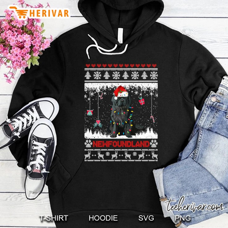 Newfoundland Dog Ugly Sweater Christmas Light