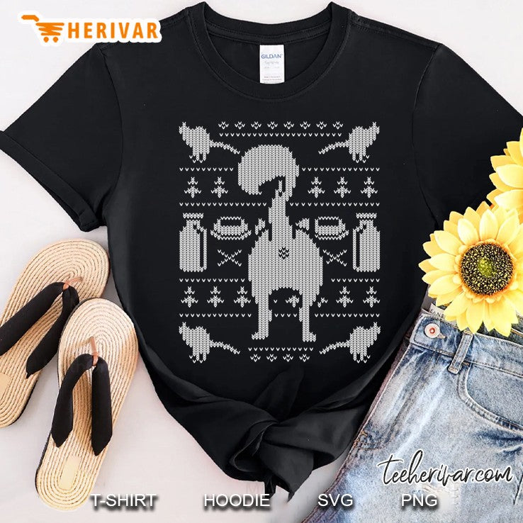 Cat Butt Kitty Ugly Christmas Sweater Funny