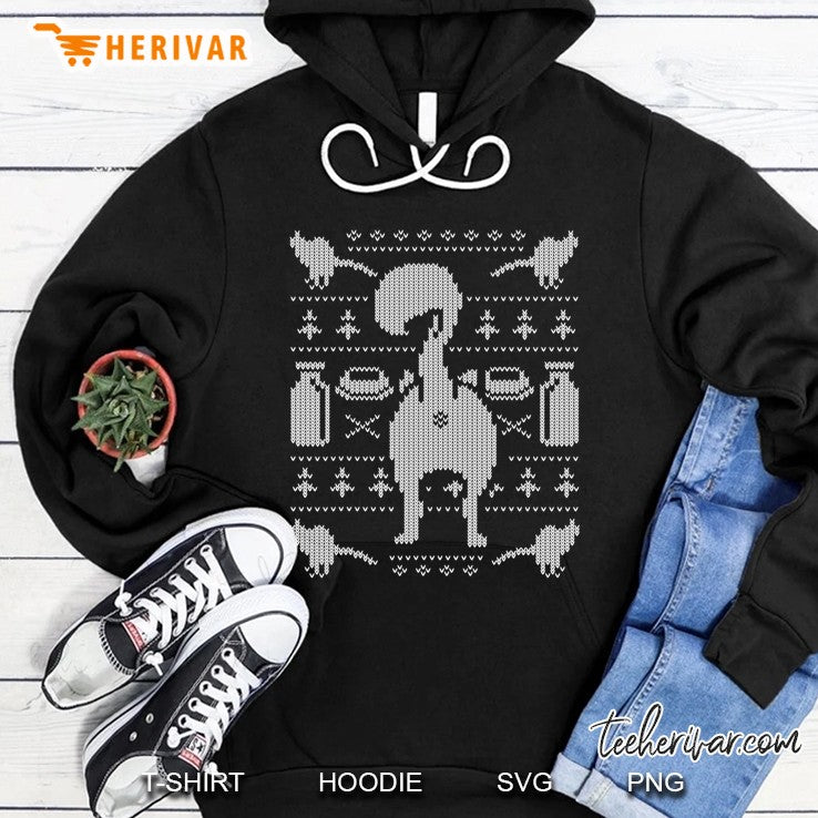 Cat Butt Kitty Ugly Christmas Sweater Funny