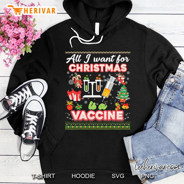 All I Want For Christmas Is A Vaccine Ugly Sweater Dinner