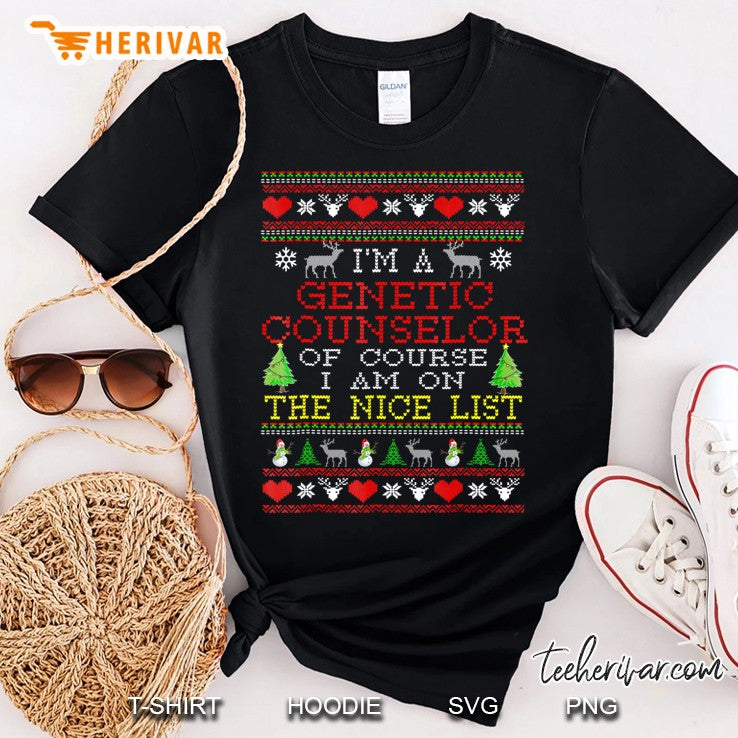 Funny Ugly Christmas Sweater Gift For Genetic Counselor