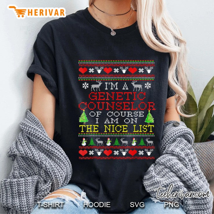 Funny Ugly Christmas Sweater Gift For Genetic Counselor