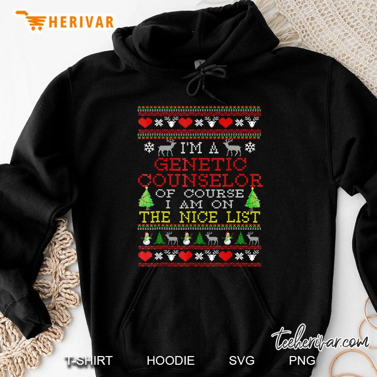 Funny Ugly Christmas Sweater Gift For Genetic Counselor