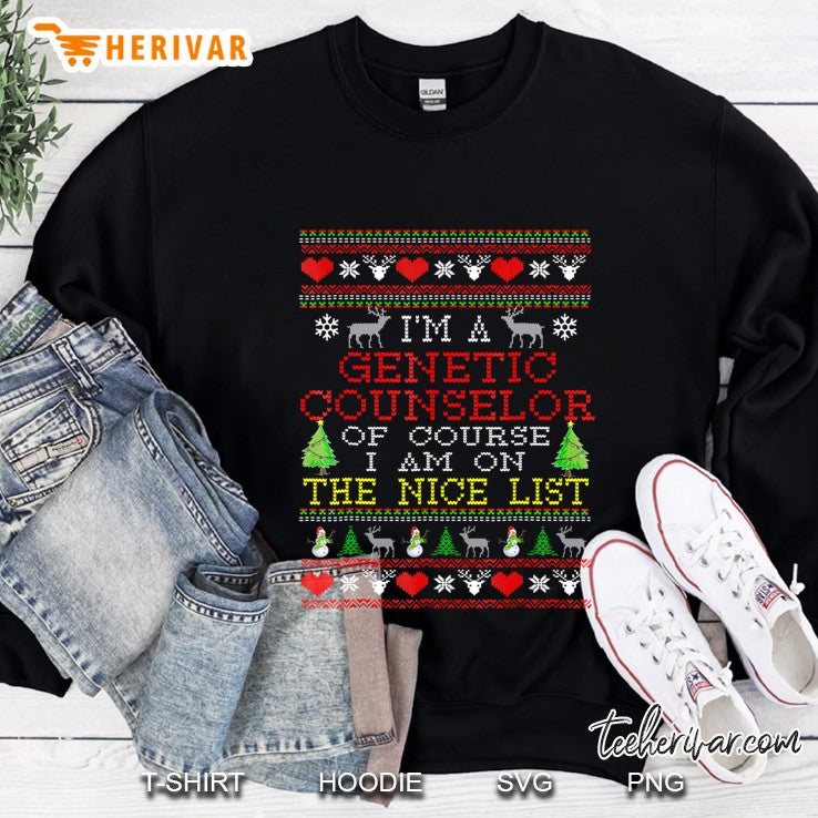 Funny Ugly Christmas Sweater Gift For Genetic Counselor