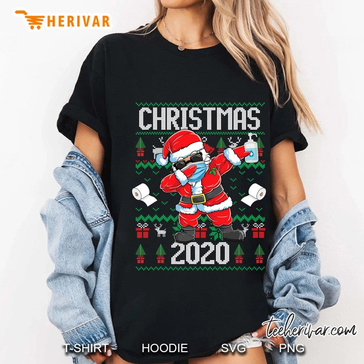 Funny Christmas 2020 Santa Dabbing Wearing Mask Ugly Sweater