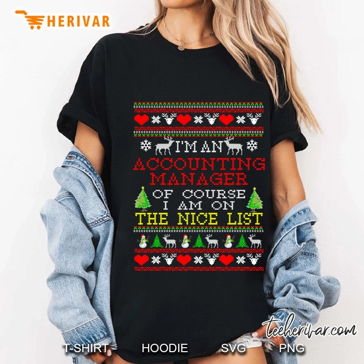 Ugly Christmas Sweater Gift For Accounting Manager Shirt