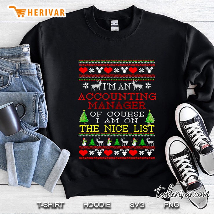 Ugly Christmas Sweater Gift For Accounting Manager Shirt