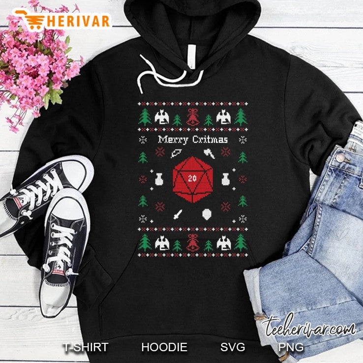 Ugly Christmas Sweater Merry Critmas Tabletop Rpg