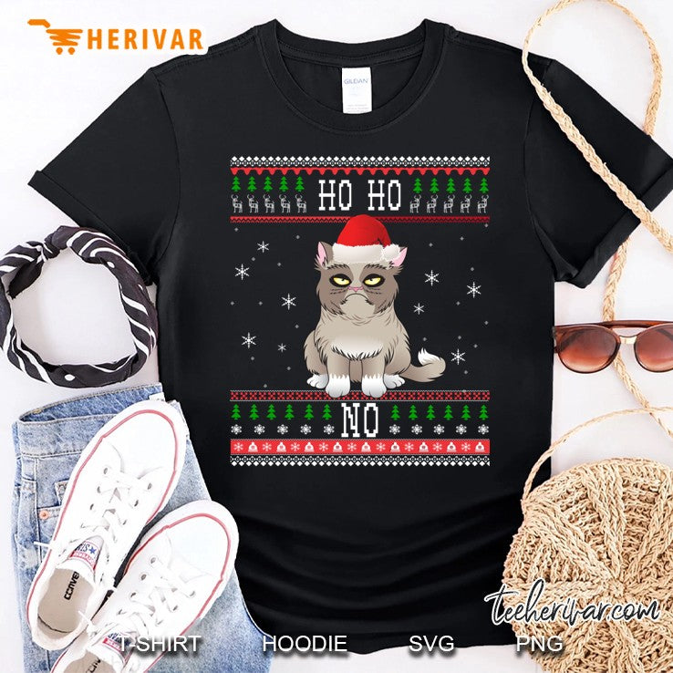 Funny Angry Cat, Ugly Christmas Sweater Style