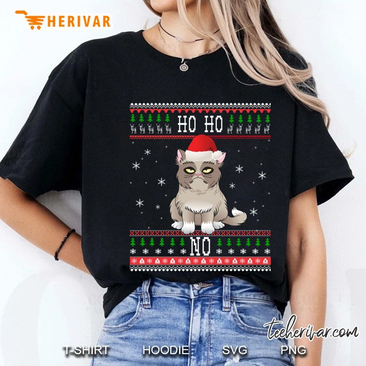 Funny Angry Cat, Ugly Christmas Sweater Style