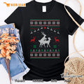 Humping Reindeer Couple Making Love Ugly Christmas Sweater Pullover