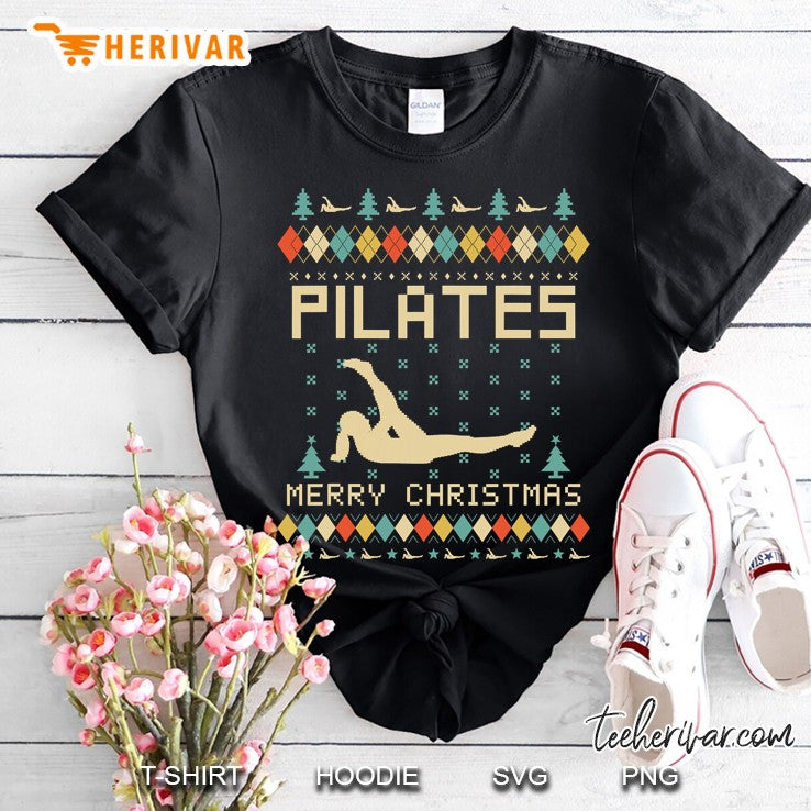 Pilates Funny Ugly Christmas Sweater Vintage Retro